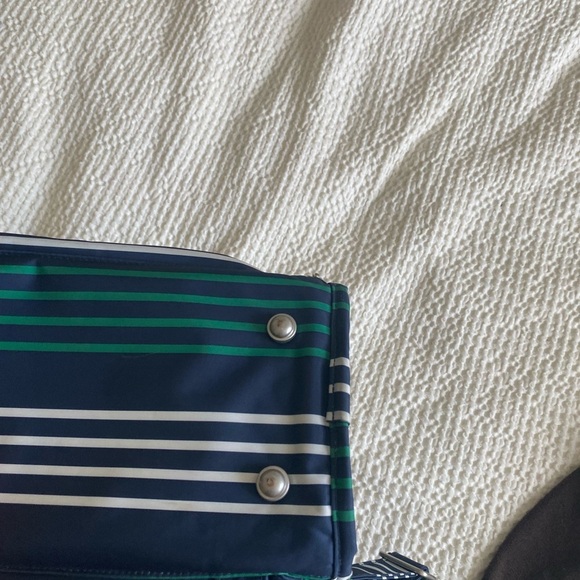 Jujube BFF Diaper Bag Striped Baby Bag Green and Blue - Picture 6 of 13